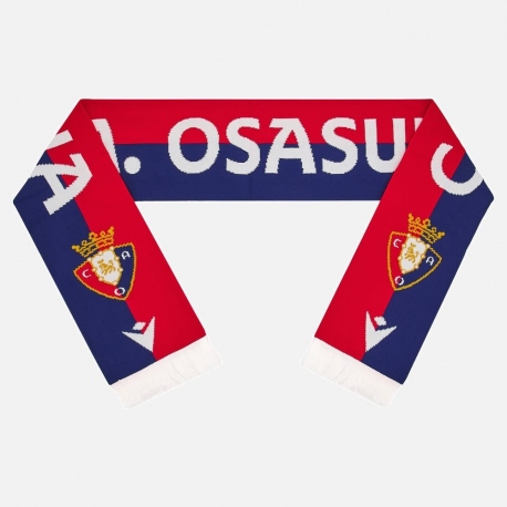 BUFANDA OSASUNA ROJA Y AZUL DOBLE MACRON