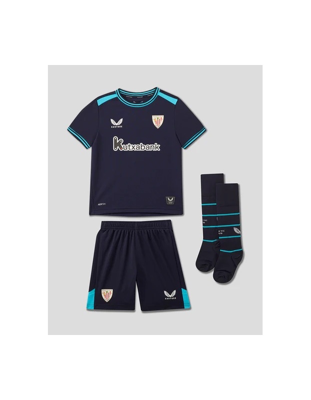 CONJUNTO INFANTIL SEGUNDA ATHLETIC CLUB DE BILBAO PRIMERA 2025 2026 CASTORE